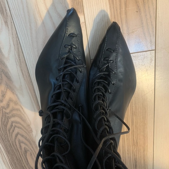 SCHUTZ | Shoes | Schutz Tennie
Elegant Black Laceup Ankle Bootie - Picture 4 of 10